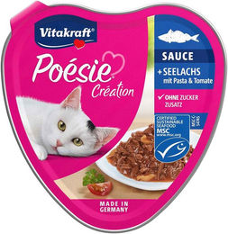 Vitakraft Poésie Katzenfutter Stückchen in Sauce mit Seelachs und Tomate 15x85g – Bild 1 von 1