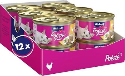 Vitakraft Poésie Mousse Katzen Nassfutter Huhn getreidefrei und ohne Zucker 12x 85g – Bild 1 von 6