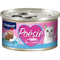 Produktbild von Vitakraft Poesie Mousse Katzenfutter Lachs Geflügel Schwein Zuckerfrei 12 Dosen
