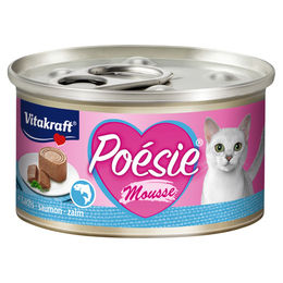 Vitakraft Poésie Mousse Lachs Katzenfutter Adult Getreidefrei und Ohne Zucker 12 x 85 g - 12 x 85 g – Bild 1 von 9
