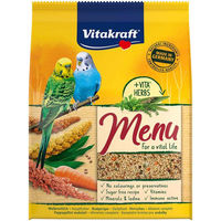 Produktbild von Vitakraft Premium Menü Hauptfutter für Wellensittiche und Papageien ohne tierisches Protein 6 kg - 2 x 3 kg
