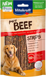 Vitakraft Pure Beef Strips Hundeleckerli Pansenstreifen aus Rind ohne Zucker 80g - 80 g – Bild 1 von 5