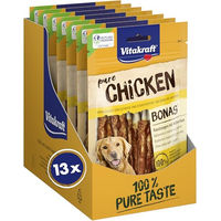 Produktbild von Vitakraft Pure Chicken Bonas Hundeleckerli Kaustangen mit Huhn getreidefrei ohne Zucker 13x 80g - 13 x 80 g
