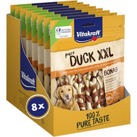 Produktbild von Vitakraft Pure Duck XXL Bonas Hundeleckerli Calciumknochen mit Ente getreidefrei ohne Zucker 8x 200g