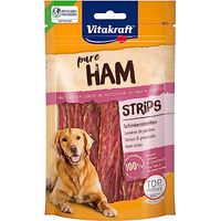 Produktbild von Vitakraft Pure Ham Strips Hundeleckerli Schinkenstreifen aus Schwein ohne Zucker und Konservierungsstoffe 80g - 80 g
