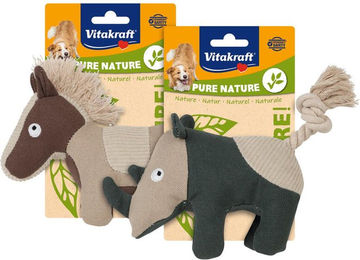 Vitakraft Pure Nature Hundespielzeug Plüsch aus Baumwolle für Welpen und kleine bis mittelgroße Hunde 12/16 cm – Bild 1 von 1