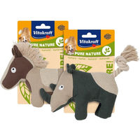 Produktbild von Vitakraft Pure Nature Hundespielzeug Plüsch aus Baumwolle für Welpen und kleine bis mittelgroße Hunde 12/16 cm