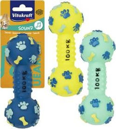 Produktbild von Vitakraft Quietschspielzeug Hantel aus Vinyl für Hunde 15cm Bunt