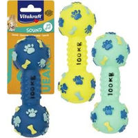 Produktbild von Vitakraft Quietschspielzeug Hantel aus Vinyl für Hunde 15cm Bunt