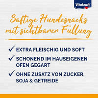 Produktbild von Vitakraft Treaties Bits Hundeleckerli Leberwurst mit Huhn und Schwein getreidefrei ohne Zucker 120g - 120 g