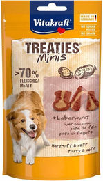 Produktbild von Vitakraft Treaties Minis Belohnungssnack Leberwurst mit Schwein 4x48g