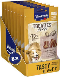 Vitakraft Treaties Minis Hundeleckerli mit Leberwurst getreidefrei und ohne Zucker 8x 48g – Bild 1 von 6