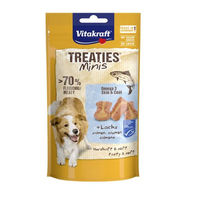 Produktbild von Vitakraft Treaties Minis Hundesnacks Lachs und Geflügel getreidefrei 48 g - 48 g