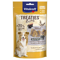 Produktbild von Vitakraft Treaties Superfood Bits Hund Belohnungssnack mit Huhn und Schwein sowie Holunderbeere getreidefrei 100 g - 100 g