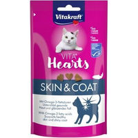 Produktbild von Vitakraft Vita Hearts Skin and Coat Nassfutter für Katzen Adult Lachs 9 x 40 g