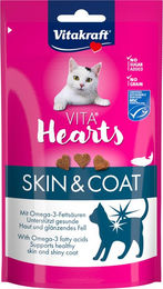 Vitakraft Vita Hearts Skin & Coat Katzensnack Lachs 40 g - 9 x 40 g – Bild 1 von 7