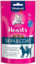 Produktbild von Vitakraft Vita Hearts Skin und Coat Leckerli Lachs für Haut und Fell 9x 40g