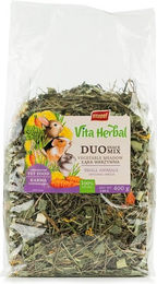 Produktbild von Vitakraft Vita Herbal Duo Snack Gemüsewiese für Kaninchen und Nager mit getrockneten Kräutern vegan 400 g - 400 g
