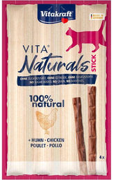Produktbild von Vitakraft Vita Naturals Crunchy Sticks Huhn Leckerli für Hunde 10x4 Stück