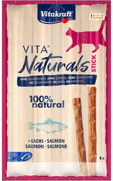 Produktbild von Vitakraft Vita Naturals Lachs Sticks Leckerli für Katzen 10x4 Stück