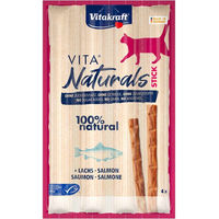 Produktbild von Vitakraft Vita Naturals Lachs Sticks Leckerli für Katzen 10x4 Stück