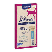 Produktbild von Vitakraft Vita Naturals Liquid Snack Creme mit Lachs für Katzen 5 x 15 g - 5 x 15 g