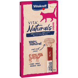 Produktbild von Vitakraft Vita Naturals Liquid Snack Creme Rind 11 x 5 Stück