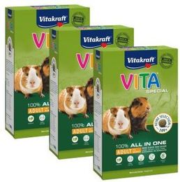 Vitakraft Vita Special Meerschweinchen Hauptfutter Paket ohne Farb- und Aromastoffe, ohne Konservierungsstoffe und zuckerfrei 1800 g - 3 x 600 g – Bild 1 von 3