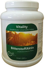 Vitality BitterstoffAktiv Pellets Einzelfuttermittel mit getrockneten Kräutern zur Unterstützung von Stoffwechsel, Leber und Immunsystem 1000g – Bild 1 von 2
