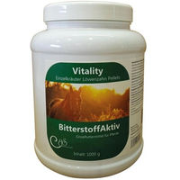 Produktbild von Vitality BitterstoffAktiv Pellets Einzelfuttermittel mit getrockneten Kräutern zur Unterstützung von Stoffwechsel, Leber und Immunsystem 1000g