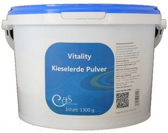 Vitality Kieselerde Pulver für Pferde zur Unterstützung von Haut, Fell und Hufen 1300g – Bild 1 von 3