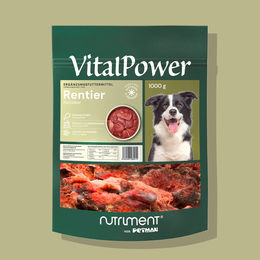 VitalPower Hundefutter Rentier Hypoallergen Monoprotein 1000 g – Bild 1 von 1