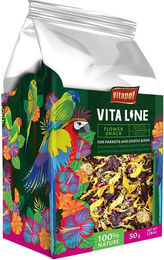 Produktbild von VITAPOL Blumensnack für Papageien und exotische Vögel 50g zur Immunstärkung und Verdauung ohne tierisches Protein - 50 g