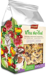 Produktbild von VITAPOL Obst- und Gemüsepantry Vitamin Ergänzungsfutter für Chinchillas und Kaninchen vegan 100 g - 100 g