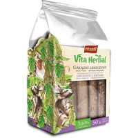 Produktbild von VITAPOL Puff-Rolls Haselnusszweige mit Petersilie für Kaninchen 50g - 50 g