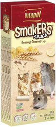 Produktbild von VITAPOL Smakers Kräcker für Nagetiere wie Hamster Maus und Ratte 180g 2 Stück