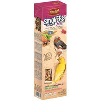 Produktbild von VITAPOL Smakers Long Mix 3in1 Kräcker für Kanarienvögel und Papageien mit kanarischen Samen, Waldfrüchten und Möhren ohne tierisches Protein 450g