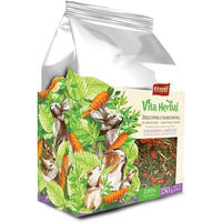 Produktbild von VITAPOL Vita Herbal Ergänzungsfutter für Kaninchen und Nager Kräuterhafer mit Karotten vegan 150 g - 150 g