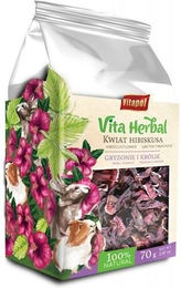 Produktbild von VITAPOL Vita Herbal getrocknete Kräuter Hibiskus für Kaninchen, Chinchilla und Meerschweinchen 70g - 70 g