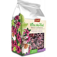Produktbild von VITAPOL Vita Herbal getrocknete Kräuter Hibiskus für Kaninchen, Chinchilla und Meerschweinchen 70g - 70 g