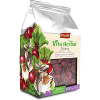 Produktbild von VITAPOL Vita Herbal Getrocknete Rote Bete Ergänzungsfutter für Kaninchen und Nagetiere 100 g vegan