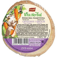 Produktbild von VITAPOL Vita Kräuter-Gemüseschale mit getrockneten Kräutern für Kaninchen und Nager 50g