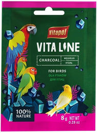 Produktbild von VITAPOL Vitaline Holzkohle Pulver zur Verdauungshilfe für Vögel 8 g - 8 g
