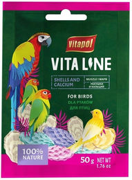 Produktbild von VITAPOL Vitaline Muscheln + Limette Ergänzungsfutter für Papageien