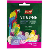 Produktbild von VITAPOL Vitaline Muscheln + Limette Ergänzungsfutter für Papageien