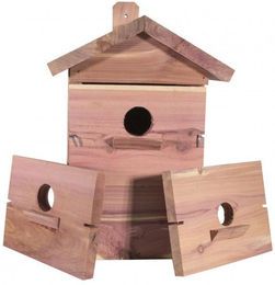 Produktbild von VITAPOL Vogelbrutplatz aus braunem Zedernholz für Wildvögel