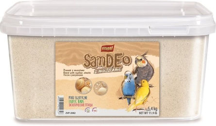 Produktbild von VITAPOL Vogelsand mit Schalen für Vögel und Papageien 5,4kg