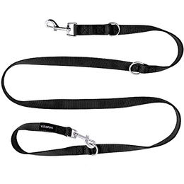 Vitazoo Hundeleine aus Nylon als verstellbare Doppelleine in Schwarz oder Grau - 2 m – Bild 1 von 7