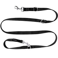 Produktbild von Vitazoo Hundeleine aus Nylon als verstellbare Doppelleine in Schwarz oder Grau - 2 m