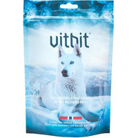 Produktbild von Vitbit Collagen Crackers Belohnungssnack mit Kabeljau und Blaubeere 70 g ohne Farb- und Aromastoffe sowie Konservierungsstoffe